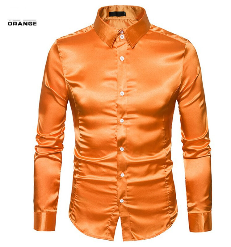 Мъжка риза с дълъг ръкав, едноцветна, лъскава, с кардиган, лятна, голям размер, свободна, многоцветна