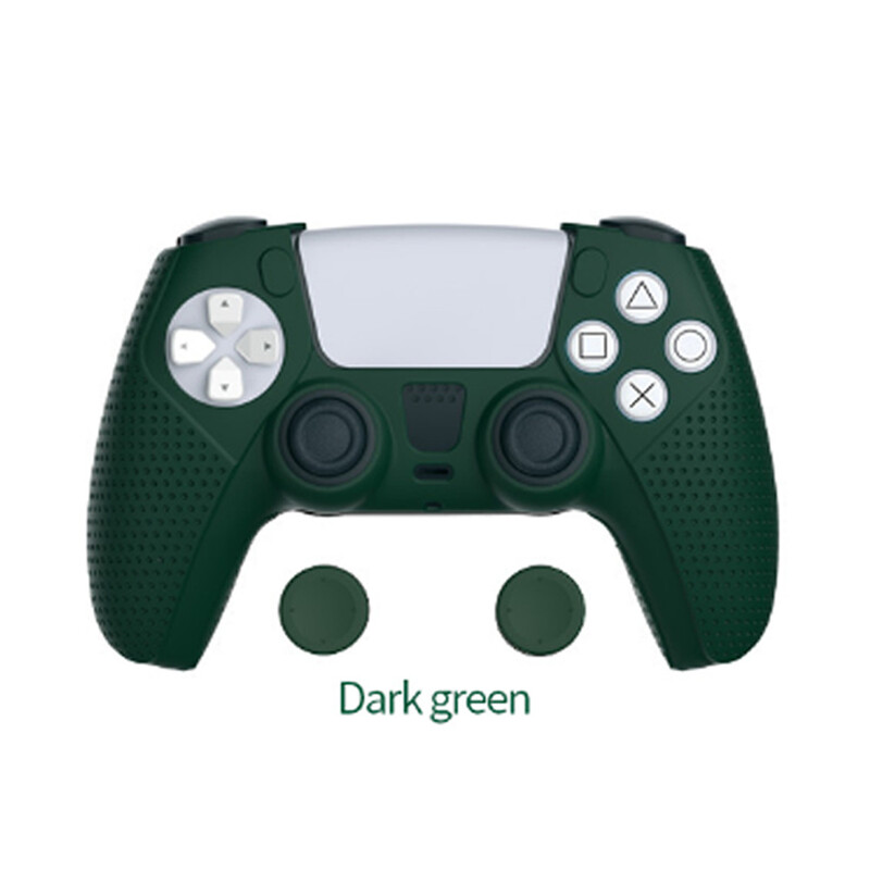 PS5 silikoninis dėklas su vairasvirtės dangtelių rinkiniu, apsauginis silikoninis dėklas PS5 valdikliui, neslystantis apsauginis dėklas P5 valdikliui