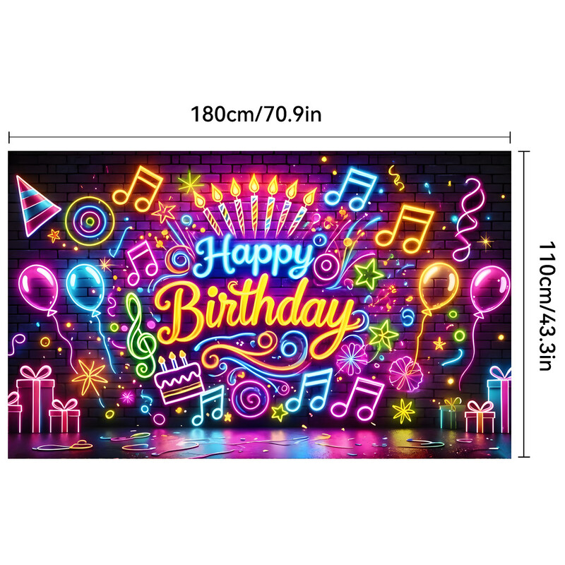 Naujas tarpvalstybinis gimtadienio fonas iš audinio, poliesterio, vakarėlio rekvizitas, balionas, scenos dekoracija, gimtadienio reklaminė juosta, pakabinamas medžiaginis gobelenas