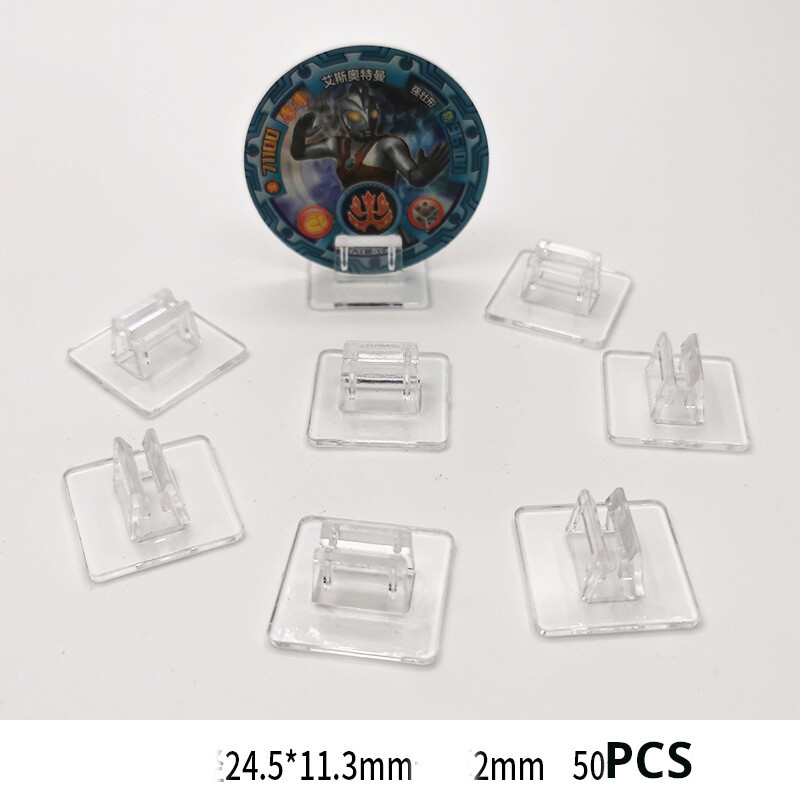 Naujas 20 mm skaidrus plastikinis pagrindas, apvalus kortelių laikiklis, kortelių segtukas, stalo žaidimas, žaislai, priedai, stovas, kortelių segtukas, žaislai, priedai