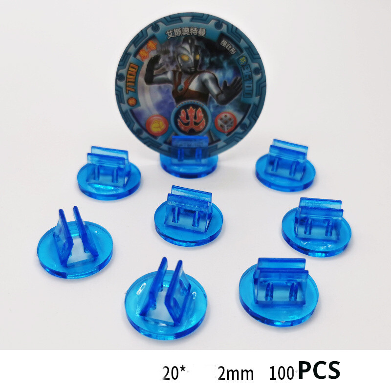 Naujas 20 mm skaidrus plastikinis pagrindas, apvalus kortelių laikiklis, kortelių segtukas, stalo žaidimas, žaislai, priedai, stovas, kortelių segtukas, žaislai, priedai