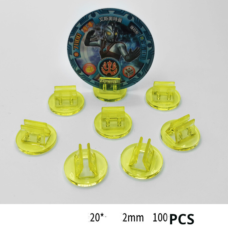 Naujas 20 mm skaidrus plastikinis pagrindas, apvalus kortelių laikiklis, kortelių segtukas, stalo žaidimas, žaislai, priedai, stovas, kortelių segtukas, žaislai, priedai