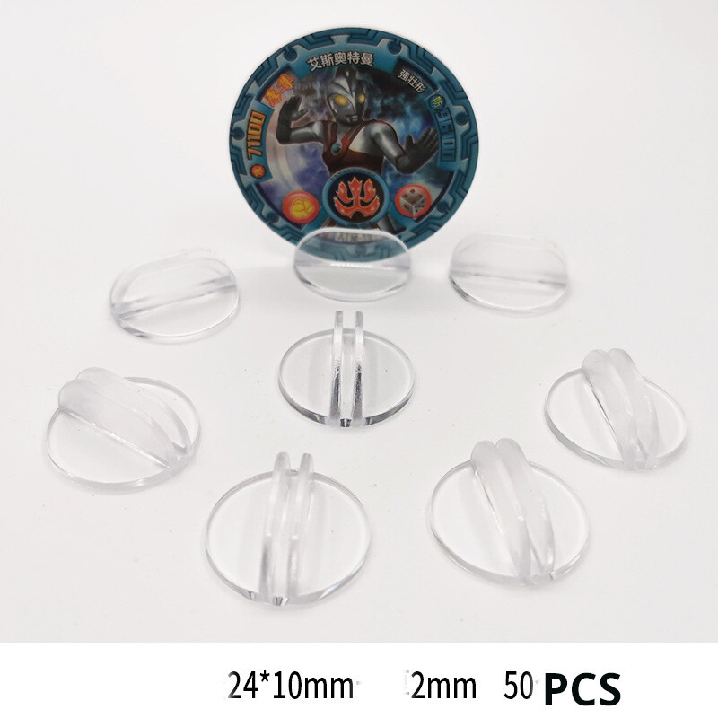 Naujas 20 mm skaidrus plastikinis pagrindas, apvalus kortelių laikiklis, kortelių segtukas, stalo žaidimas, žaislai, priedai, stovas, kortelių segtukas, žaislai, priedai