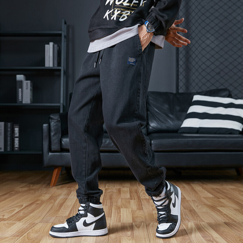 Meeste lahtised sügisteksad, meeste elastsed vabaaja kombinesoonid, Korea stiil, moebrändi mitmekülgsed haaremipüksid, pahkluuni ulatuvad püksid