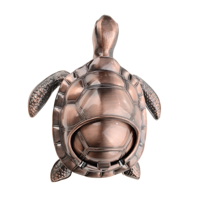 Пепелник костенурка, Тип противовятърен, Метален, 6х16х19 см