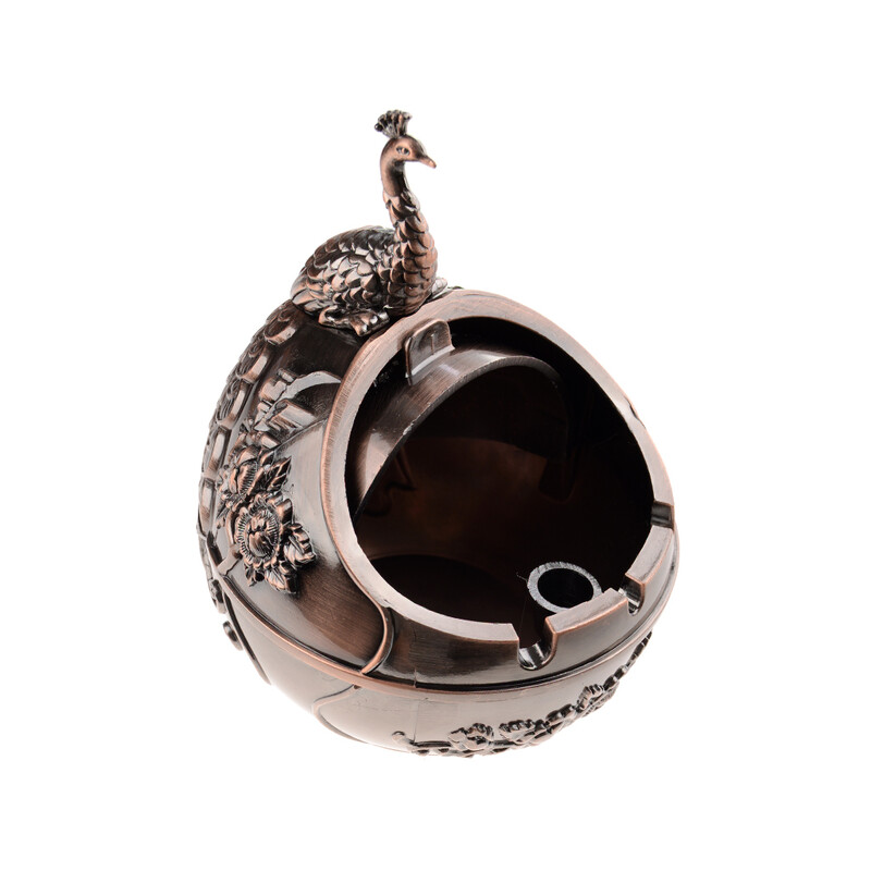 Пепелник паун, Тип противовятърен, Метален, 14х11х8 см