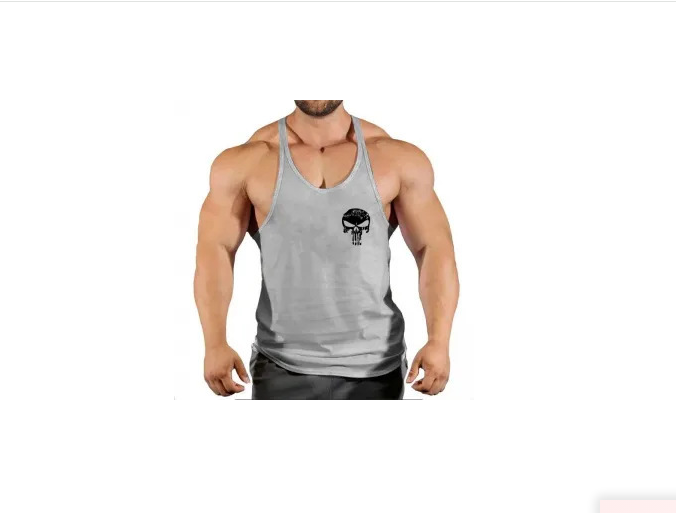 Vyriška sportinė liemenė, laisva vasarinė, plačiais pečiais, fitneso, treniruočių, be rankovių, vientisi marškinėliai