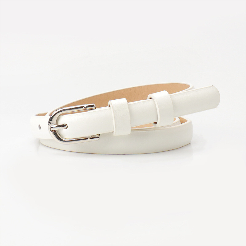 Korėjietiško stiliaus moteriškas diržas, universalus dekoratyvinis diržas ploniems džinsams, madingas ir prabangus, paprasto stiliaus, aliuminio lydinio sagtis, studentiškas diržas