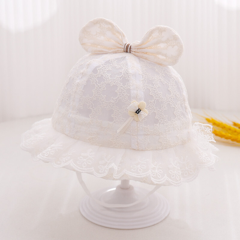 Бебешка шапка лятна бебешка рибарска шапка малка месечна шапка за слънце за момиченце шапка за слънце шапка за принцеса шапка за новородено фетална шапка