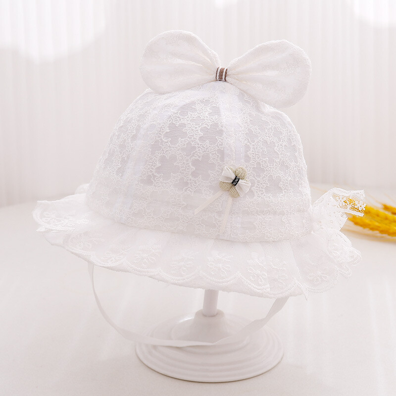 Бебешка шапка лятна бебешка рибарска шапка малка месечна шапка за слънце за момиченце шапка за слънце шапка за принцеса шапка за новородено фетална шапка