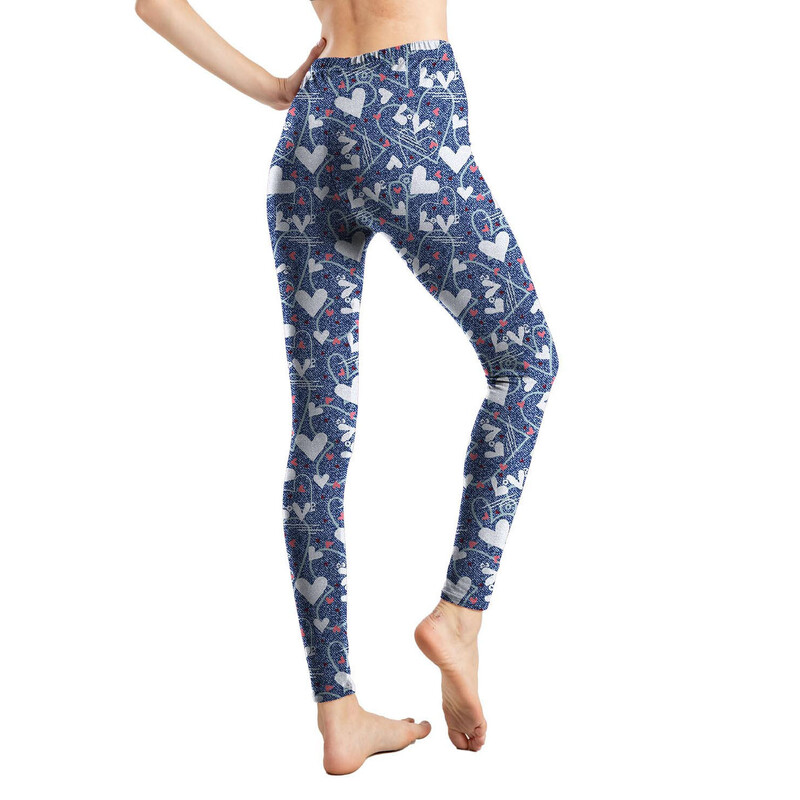 Клин с дигитален принт и флорални мотиви, европейски и американски деним стил, къси клинове с божур и флорални мотиви