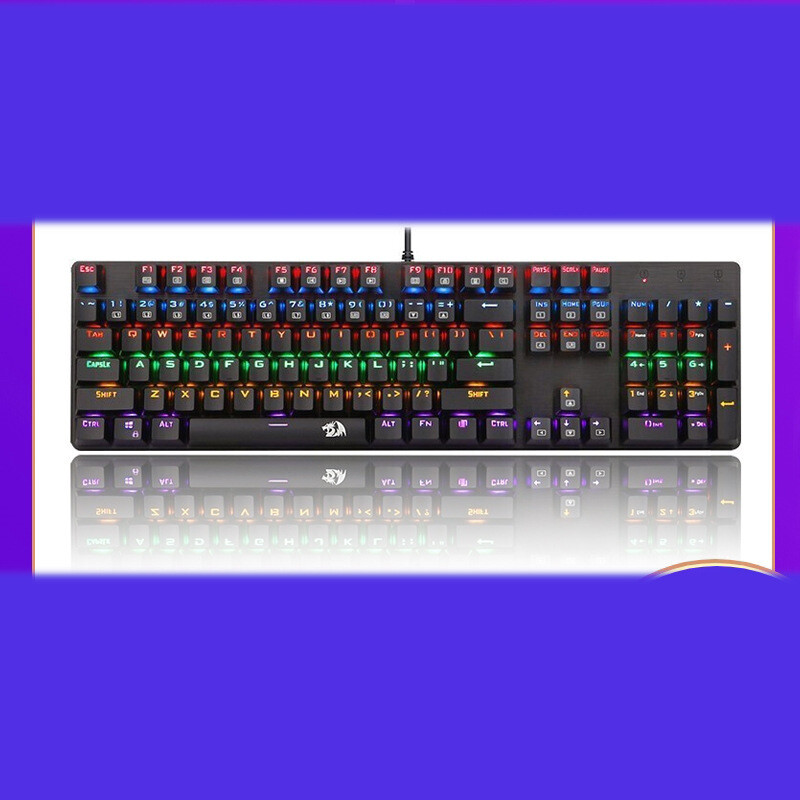 „Red Dragon K208“ mechaninė klaviatūra, skirta e. sportui, pilnai su klavišais, karštai keičiama, „Blue Axis“, laidinė klaviatūra biurui