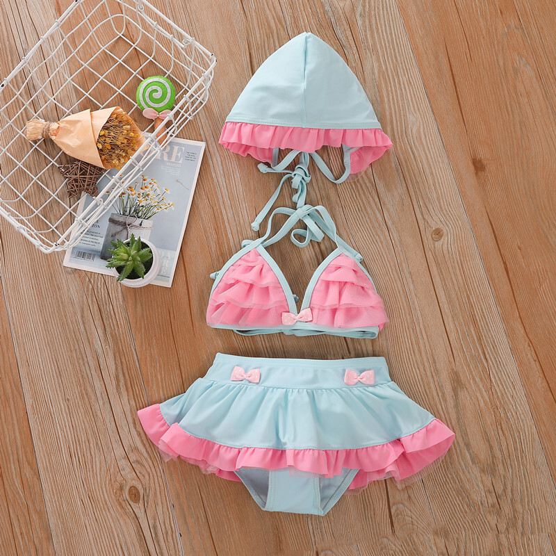 Vaikiškas maudymosi kostiumėlis mergaitėms su skeltukais pečiais, princesės stiliaus, super fėjos, super mielas, modernus stilius, maudymosi kostiumėlis kūdikiams mergaitėms