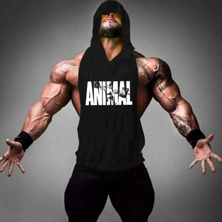 „Xiachao“ prekės ženklo vyriški fitneso drabužiai plačiais pečiais, sportinė palaidinė be rankovių, treniruotėms su gobtuvu, raumeninga, laisva liemenė, be rankovių marškinėliai