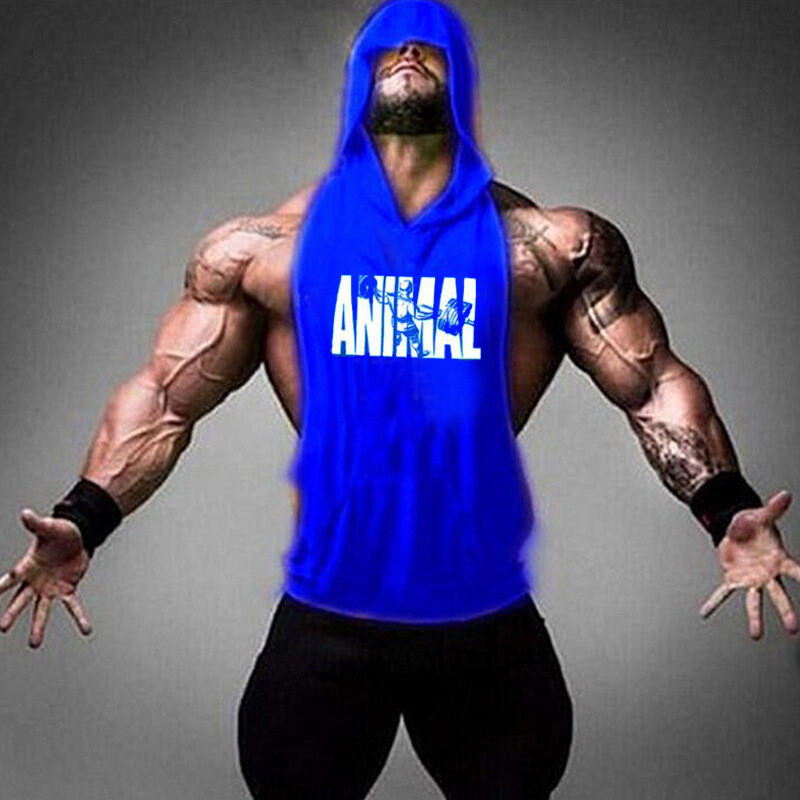 „Xiachao“ prekės ženklo vyriški fitneso drabužiai plačiais pečiais, sportinė palaidinė be rankovių, treniruotėms su gobtuvu, raumeninga, laisva liemenė, be rankovių marškinėliai