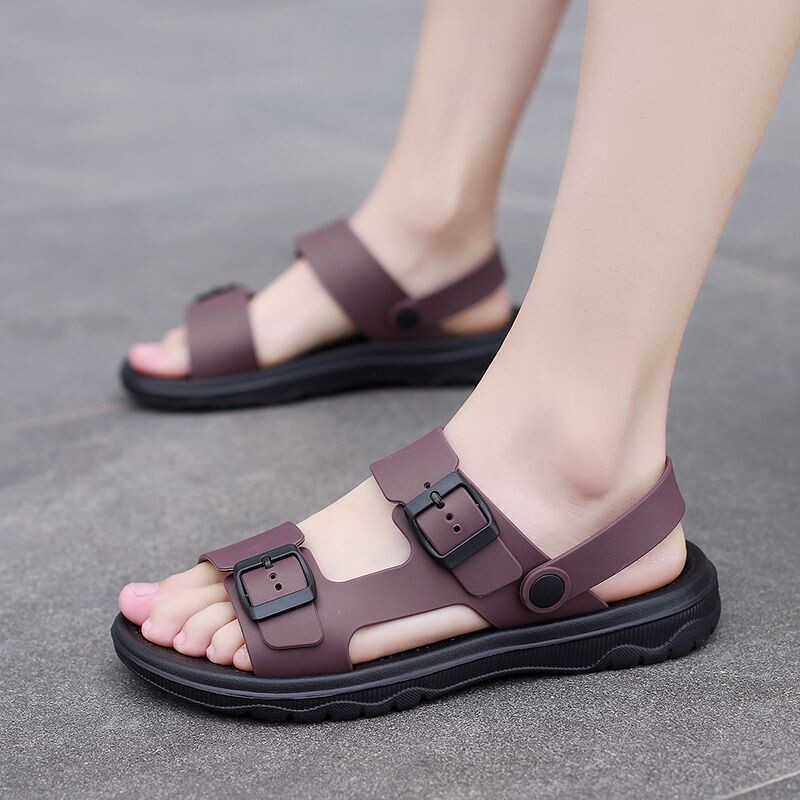 Baltas spilvenveida krāna sandales, vīriešu jauni vasaras vjetnamiešu pludmales apavi, korejiešu versija, daudzpusīgi, divējāda lietojuma, valkāšanai brīvā dabā, vīriešu plakanas kurpes