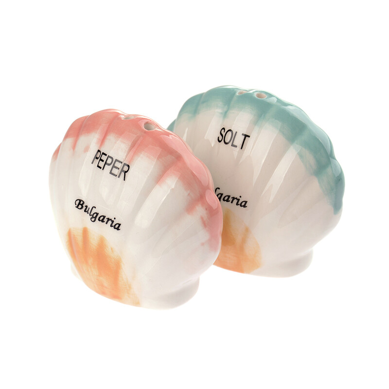 Комплект за сол и пипер, Миди, 2 броя, Керамични, 6.5х6 см