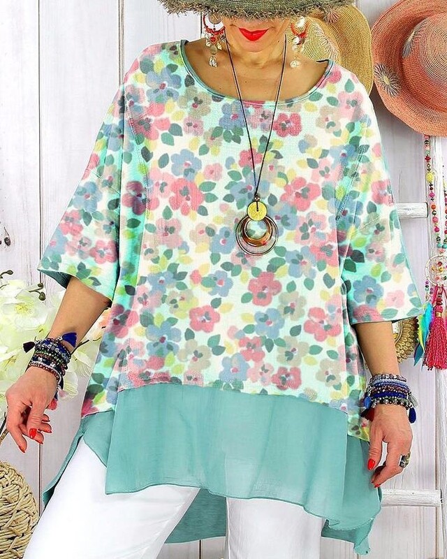 2023 metų mados žingsnelis, retro midi sijonas su medvilnės ir lino raštais, mėlynas komplektas iki vidutinio juosmens, laisvas, plius dydžio, moteriški drabužiai