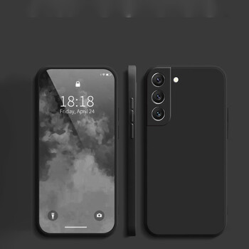 Подходящ за защитен калъф за мобилен телефон Samsung S25, защитен калъф Galaxy S23, нов, опростен, плътен цвят, течен силикон S24