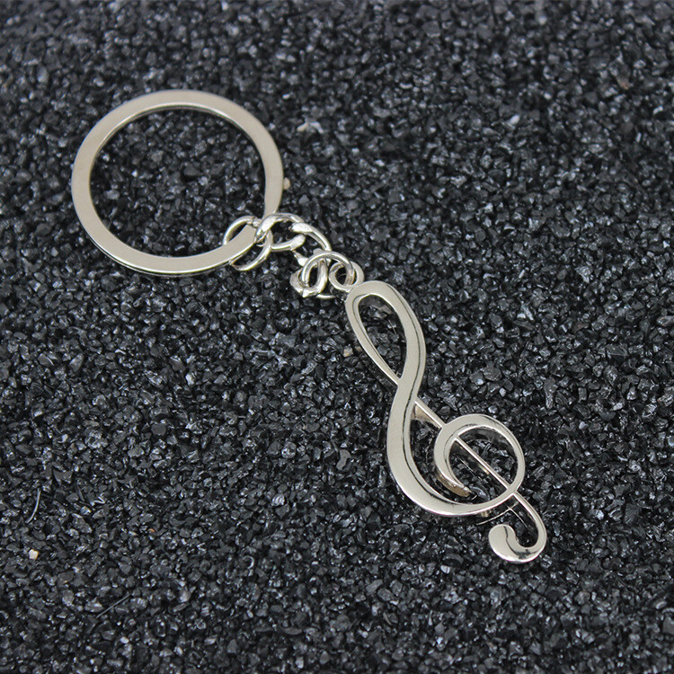 Muzikinio simbolio raktų pakabukas, išskirtinis aukštų natų raktų pakabukas, muzikos instrumentas, raktų pakabukas, vyriška ir moteriška dovana, graviravimas