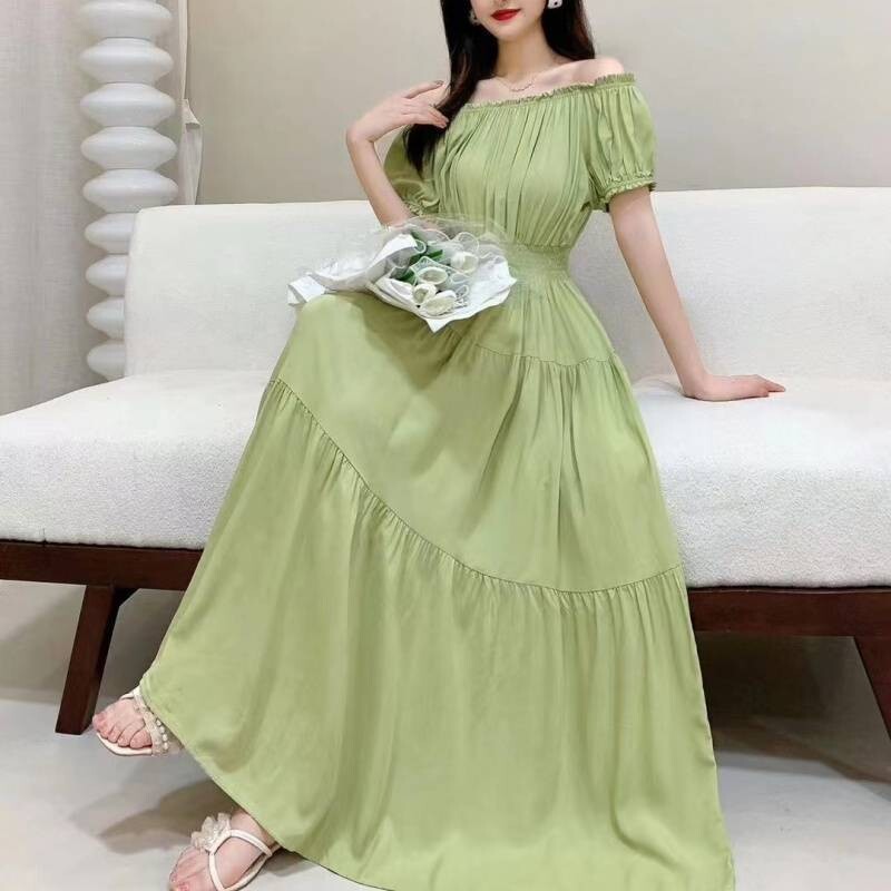 Дамска рокля с висока талия и щампована памучна коприна, голяма, лятна, нова, дълга пола с изкуствен памук, бохемска флорална пола