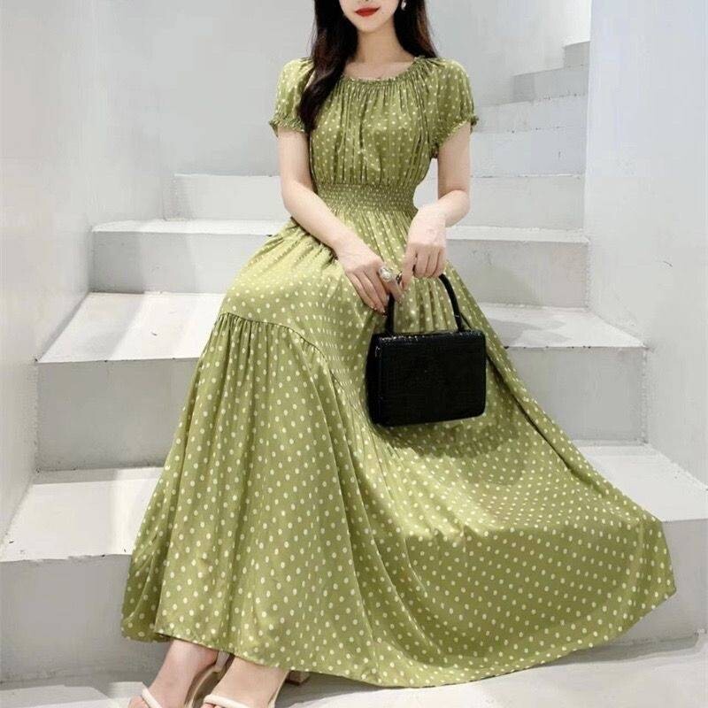 Дамска рокля с висока талия и щампована памучна коприна, голяма, лятна, нова, дълга пола с изкуствен памук, бохемска флорална пола