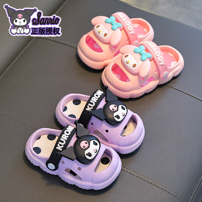 Vasaras bērnu čības Sanrio Melody ar neslīdošu mīkstu apakšu, elpojošas, maza izmēra bērnu pludmales apavi ar caurumu