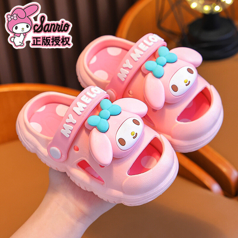 Vasaras bērnu čības Sanrio Melody ar neslīdošu mīkstu apakšu, elpojošas, maza izmēra bērnu pludmales apavi ar caurumu