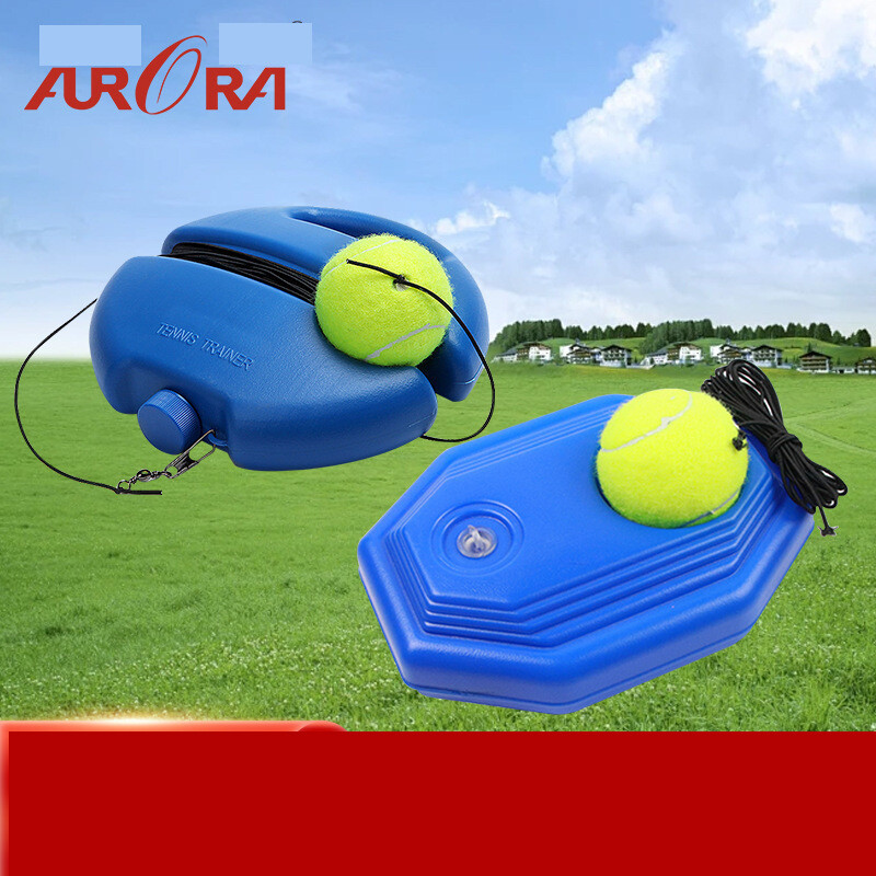 Vienvietis teniso treniruoklis su virvės sėdyne apačioje, treniruočių priemonės, savarankiško treniruočių tinklas, kamuolių gaudyklė, kamuolių gaudyklė, sparingo įrenginys, teniso treniruotės