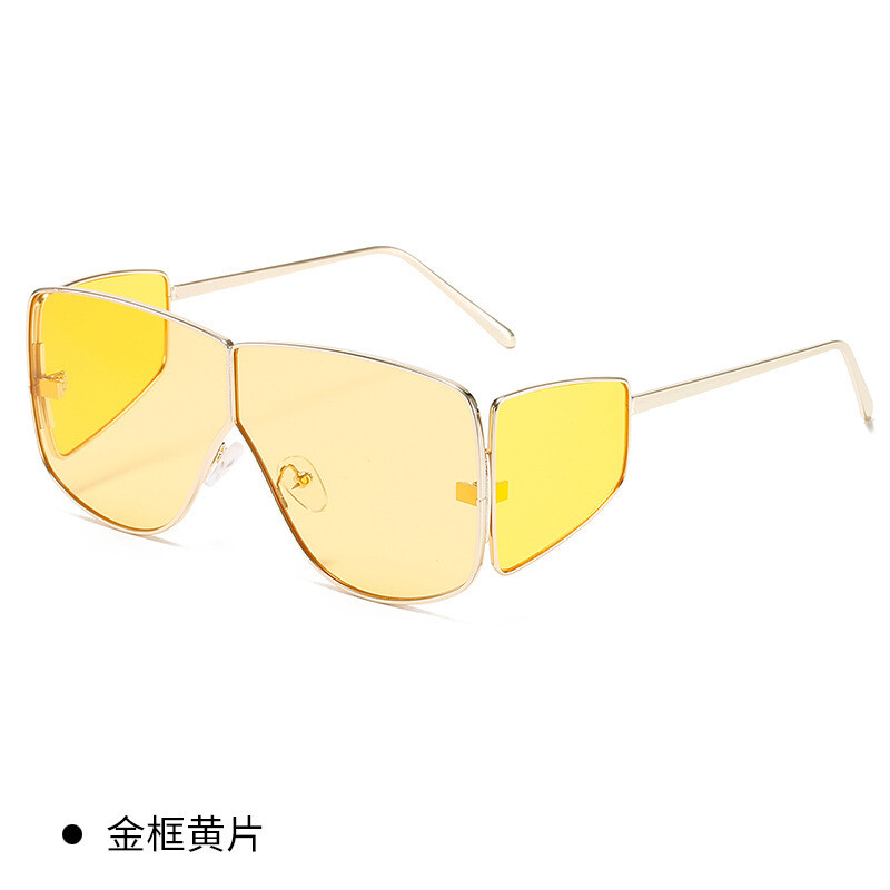 2022 m. nauji steampunk stiliaus europietiški ir amerikietiški, tarpvalstybiniai, vienetiniai akiniai nuo saulės vyrams ir moterims, madingi akiniai nuo saulės su dideliu rėmeliu ir keturiais lęšiais