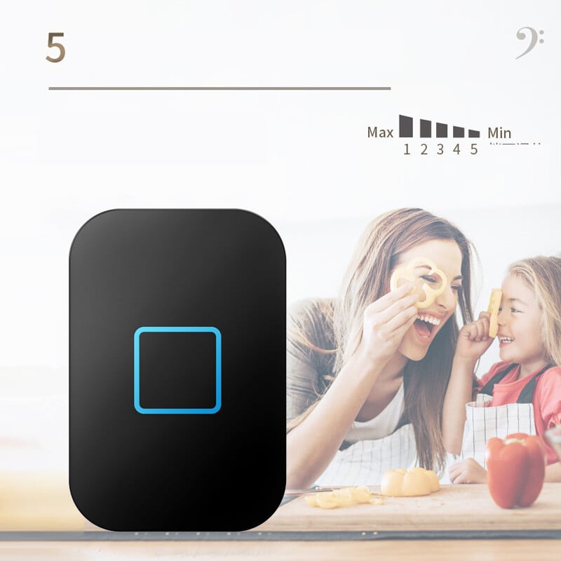 Nešiojamasis pagalbos iškvietimo įrenginys pagyvenusiems žmonėms, vieno mygtuko nuotolinio skambučio priminimo varpelis