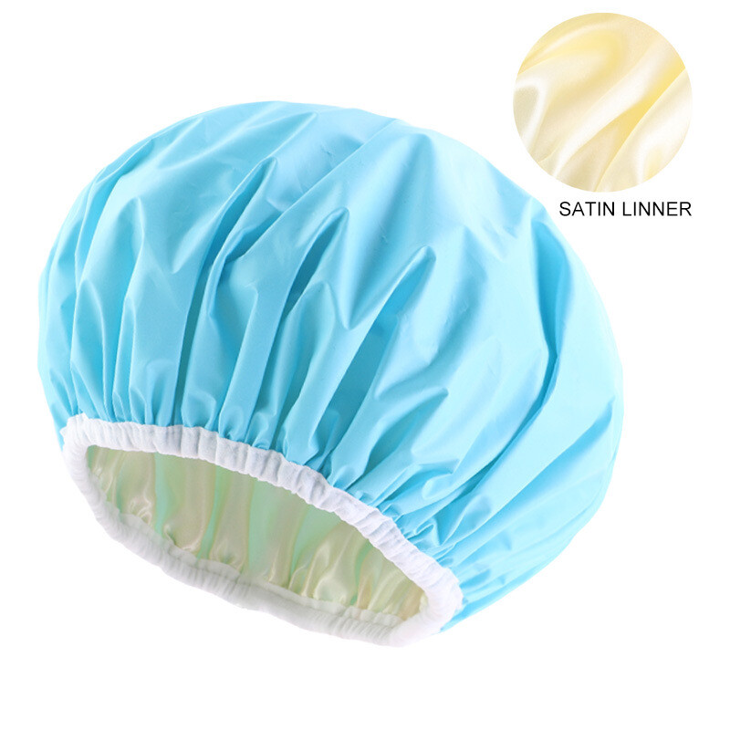 EVA spausdinta vandeniui atspari dušo kepuraitė, satino pamušalas, plaukų priežiūra, PE priežiūros kaukė, makiažo kepuraitė, miego kepuraitė JDY-453K