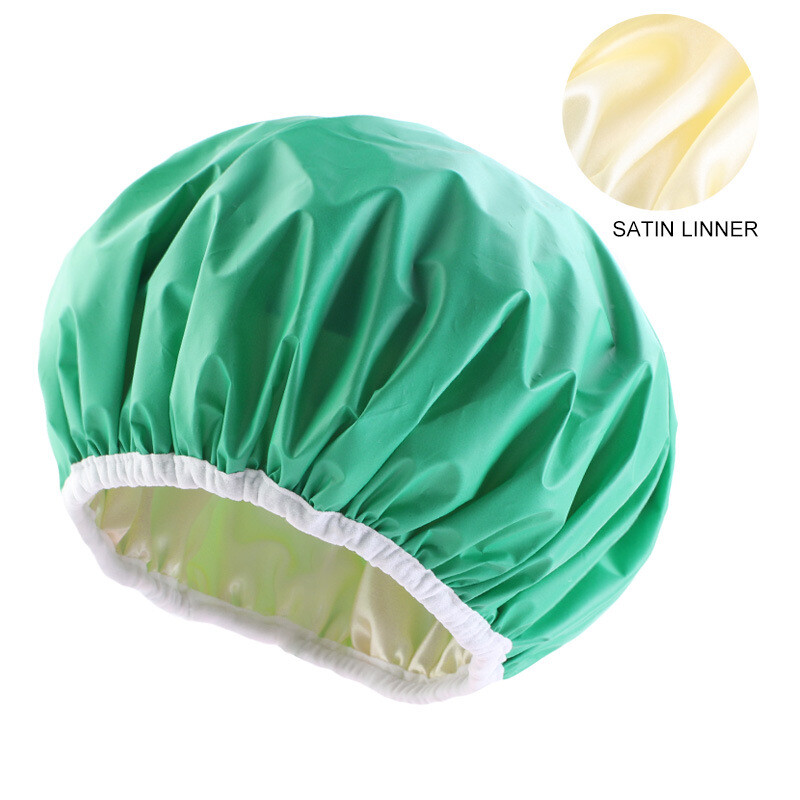 EVA spausdinta vandeniui atspari dušo kepuraitė, satino pamušalas, plaukų priežiūra, PE priežiūros kaukė, makiažo kepuraitė, miego kepuraitė JDY-453K