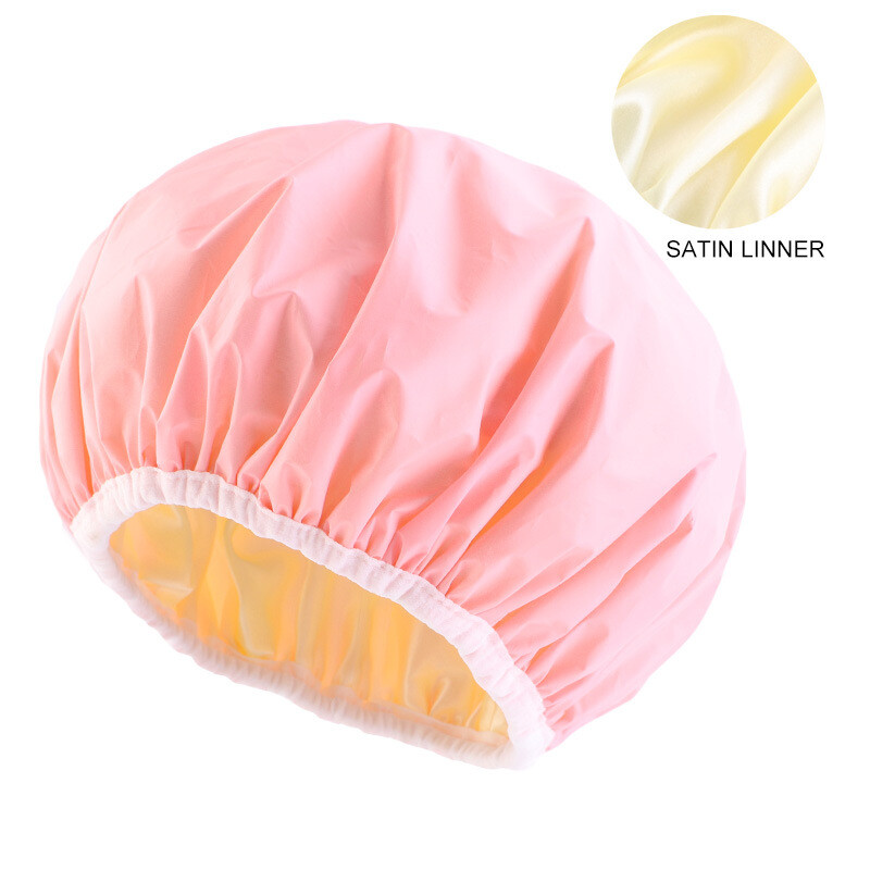 EVA spausdinta vandeniui atspari dušo kepuraitė, satino pamušalas, plaukų priežiūra, PE priežiūros kaukė, makiažo kepuraitė, miego kepuraitė JDY-453K