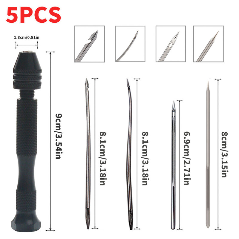 Išskirtinis odinių ylų rinkinys su keičiama galvute ir gryno vario rankena, Xiuna auskarų vėrimo adata, varinė rankena, galąstuvu