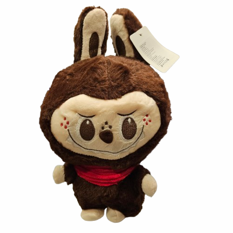 Играчка Labubu, Плюшено, Кафяв, 25 см