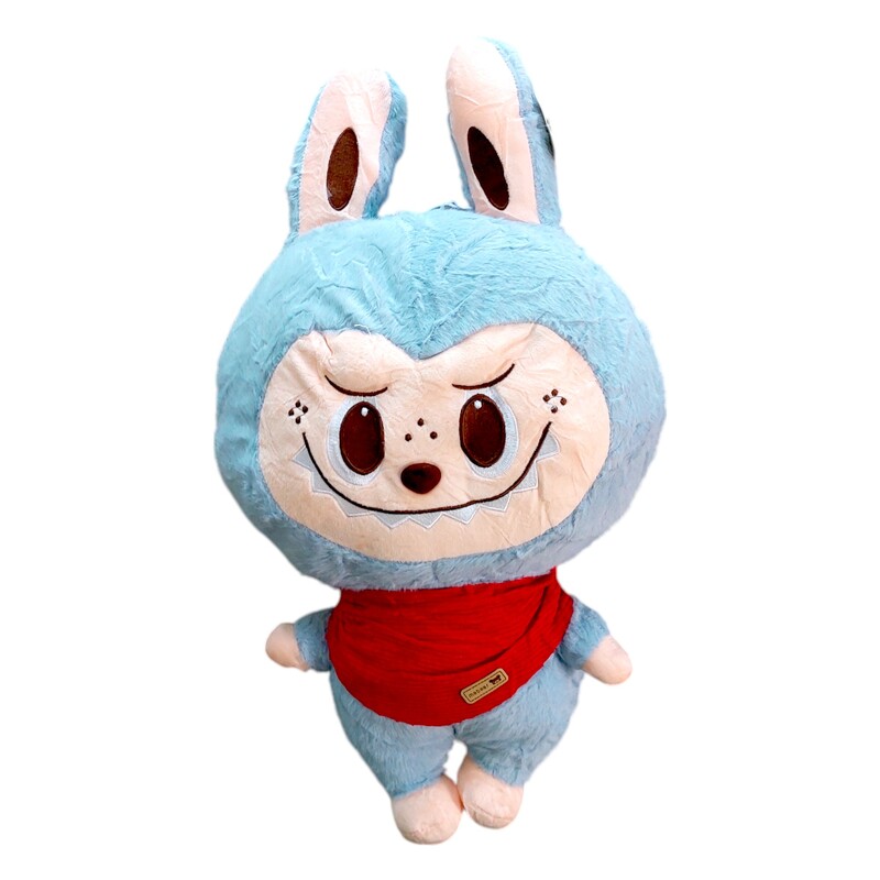 Играчка Labubu, Плюшено, Син, 55 см