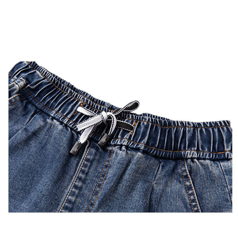 2025 m. naujo stiliaus viršutiniai drabužiai, tamprūs, džinsiniai šortai moterims, vasariški, naujo stiliaus, aukštu juosmeniu, liekni, tiesūs, laisvi, plačios klešnės.