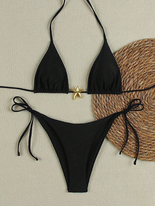 A12 prekogranični novi ženski kupaći kostim, bikini "čiste želje", europski i američki bikini s tri točke, kupaći kostim u jednoj boji, vruća rasprodaja na Amazonu