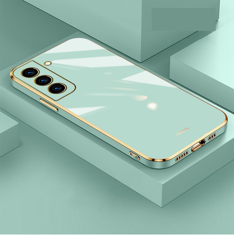 Tinka „Samsung S25Ultra“ tiesios briaunos galvanizuoto 6D mobiliojo telefono dėklui, vientisos spalvos TPU minkštam apvalkalui, „Note20“, paprastam apsauginiam dėklui.