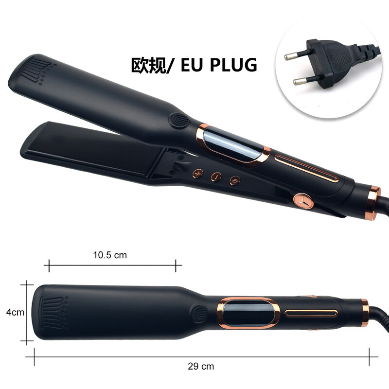 Ārējās tirdzniecības taisnotājs ar pagarinātu lielu LCD ekrānu 500F taisnu matu sprādzi ar negatīviem joniem, frizētavas īpaša jonu pastāvīgā taisnošanas plāksne
