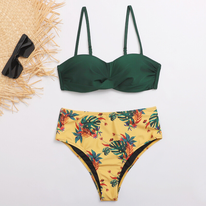 Naujas seksualus margintas bikinis iš Europos ir Amerikos maudymosi kostiumėlių gamintojų