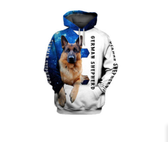 Nepriklausomos stoties perkamiausi vyriški džemperiai su gobtuvu, kūrybingi 3D skaitmeniniai šunų atspaudai, suasmeninti