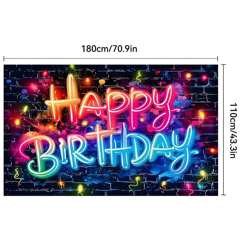 Piiriülene uus sünnipäeva taustkangas polüesterpeo rekvisiidid õhupalli lavakaunistus sünnipäevabänneri seinavaip