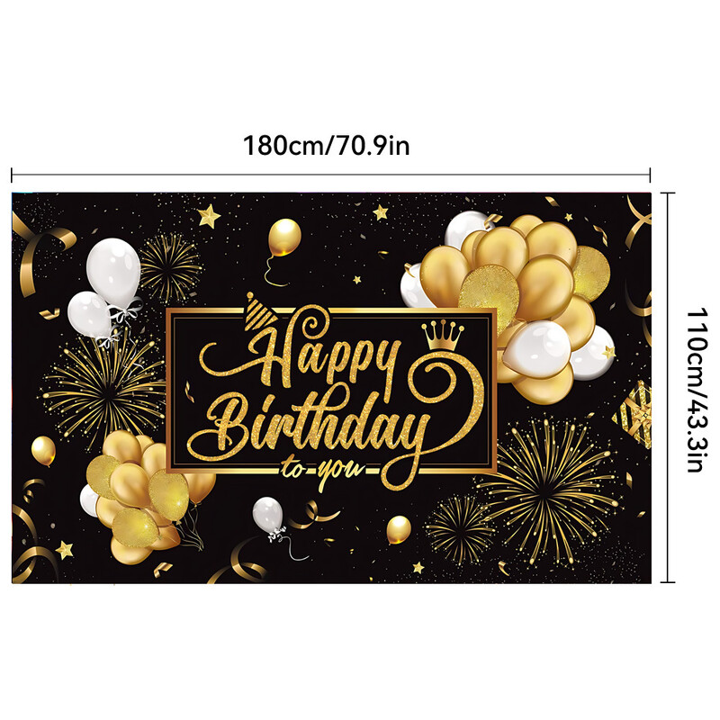 Piiriülene uus sünnipäeva taustkangas polüesterpeo rekvisiidid õhupalli lavakaunistus sünnipäevabänneri seinavaip