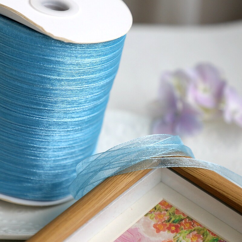 Vienas juanis, 5 metrai, šifono siūlų juostelė, rankų darbo medžiagos, skrybėlių medžiagos, plaukų juosta, „pasidaryk pats“ drabužiai, drabužių aksesuarai