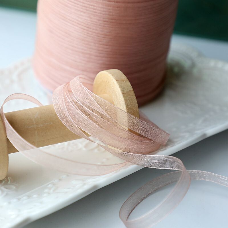 Vienas juanis, 5 metrai, šifono siūlų juostelė, rankų darbo medžiagos, skrybėlių medžiagos, plaukų juosta, „pasidaryk pats“ drabužiai, drabužių aksesuarai