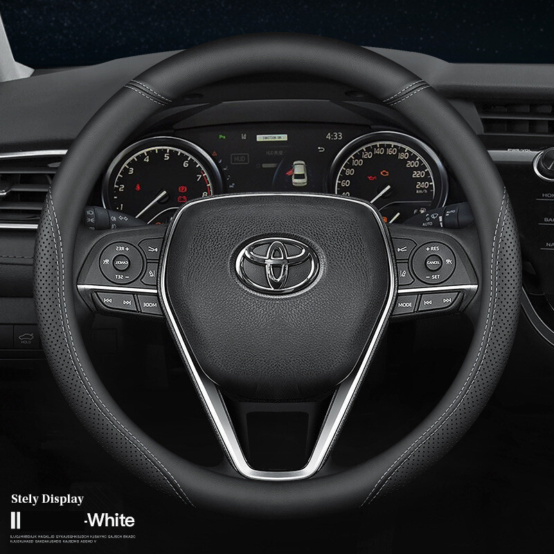 Tinka natūralios odos vairo dangteliams „Toyota“, „Camry“, „Corolla“, „Highlander“, „Reiz Levin Vios“ automobiliams, itin plonam rankenos dangteliui.