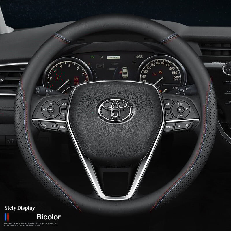 Piemērots īstas ādas stūres rata pārvalkam Toyota, Camry, Corolla, Highlander, Reiz Levin Vios automašīnām, īpaši plānam roktura pārvalkam.