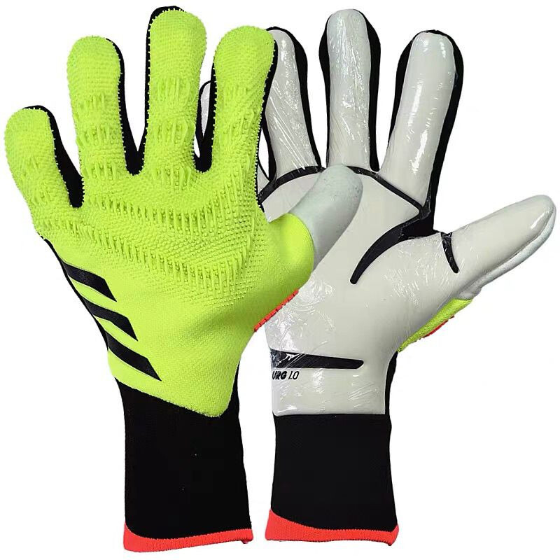 Jauni futbola vārtsarga cimdi, pretsadursmes, sporta vārtsarga cimdi, elpojoši lateksa cimdi, neslīdoši, pirkstu aizsardzība